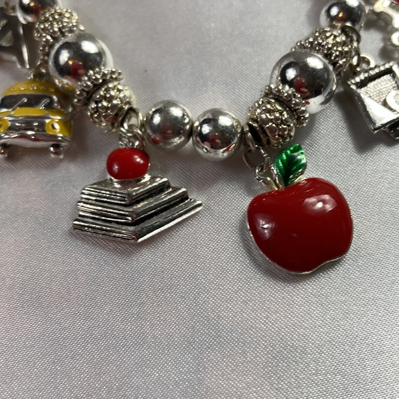 Teacher’s Favorite Silver Charm Bracelet New - Picture 2 of 4